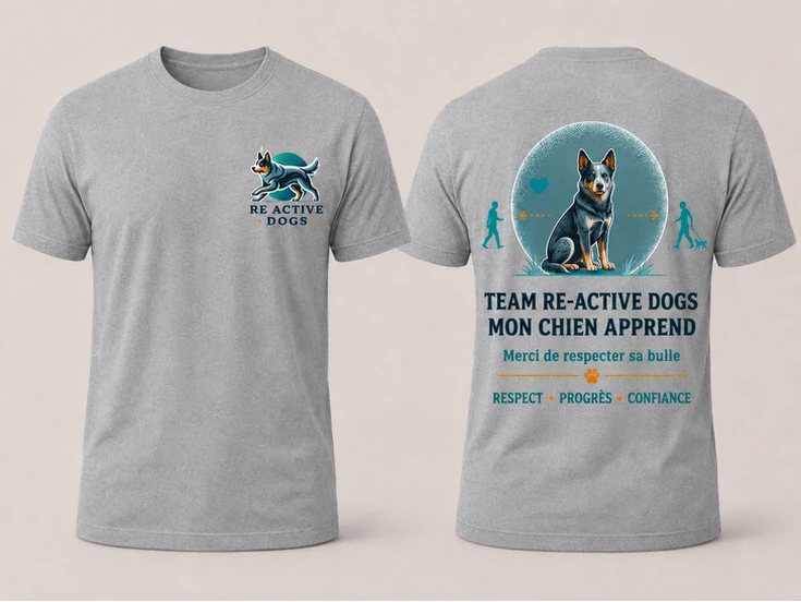 Tee-shirt Team Re-Active Dogs, deuxième visuel recto et verso